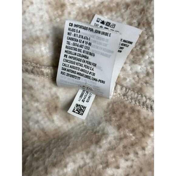 American Eagle Sherpa Sweater Womens Sz L Fuzzy Leopard Print Half Zip Pullover - Picture 4 of 9